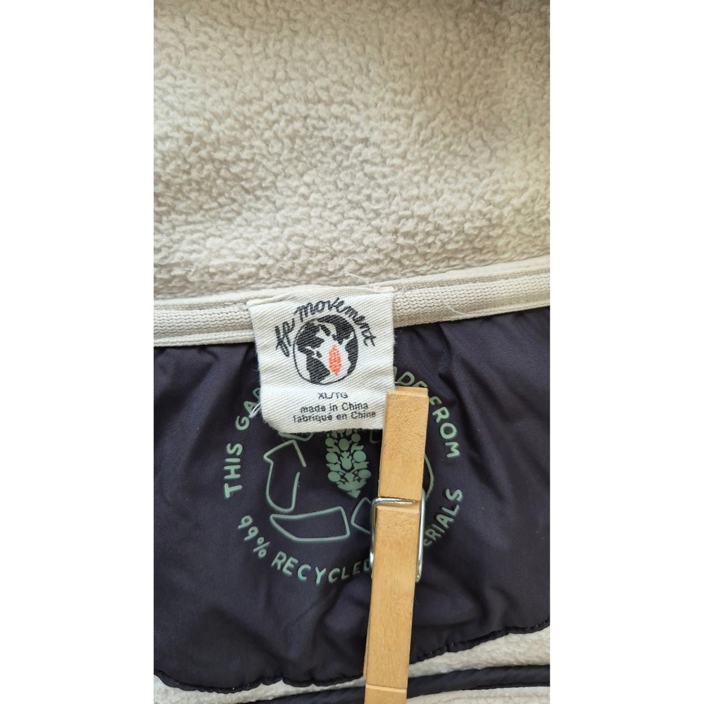 FP Movement Hit Slopes Fleece Pullover Womens XL Cream Black Colorblock Recycled - Picture 3 of 11